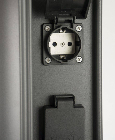 Su-ma lampa stojąca zewnętrzna Elborn G9 popielata 46,5cm 2xgniazdo 230V IP54 EL3113