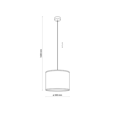 TK Lighting lampa wisząca Liberia E27 czarno/naturalna 4730