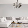 TK Lighting plafon Torens 5xE27 czarno/szary 4632