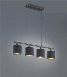 RL żyrandol / lampa wisząca Tommy 4xE14 czarna R30334079