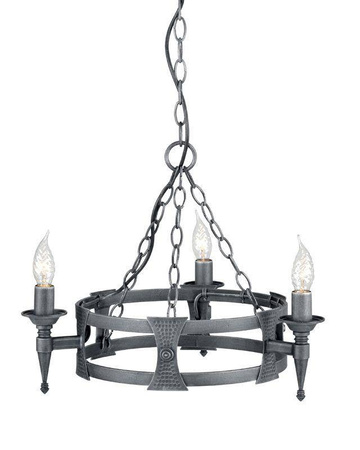 Elstead żyrandol / lampa wisząca Saxon 3xE14 czarno/srebrna SAX3-BLK-SIL