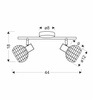 Candellux plafon (reflektorki) Tajga 2xE14 czarno/drewniany 92-12203