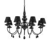 Ideal Lux żyrandol / lampa wisząca Blanche 8xE14 czarna 111896