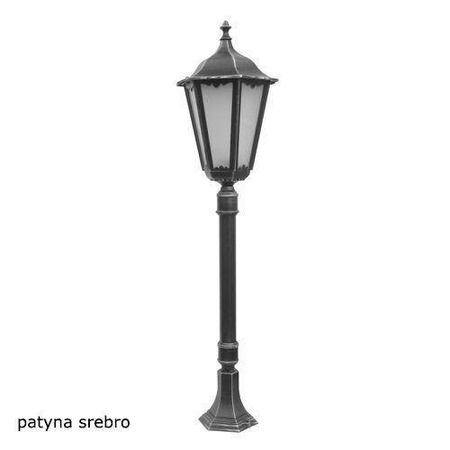 Su-ma lampa stojąca zewnętrzna Retro Maxi E27 czarna/patyna 120cm IP43 K 5002/2/BD 45