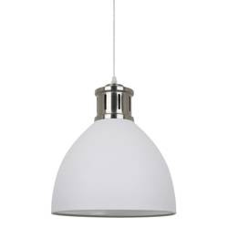 Italux lampa wisząca Lola E27 biała/nikiel MD-HN8100-WH+S.NICK