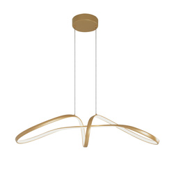 Kaja lampa wisząca ściemnialna Snow 40W 4800lm 3000/4000/6000K złota K-8235