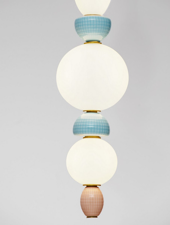 Luces Exclusivas lampa wisząca LED Joaquin Ø 20 cm 27W 2032lm 3000K IP20 złoto/niebieska LE44548