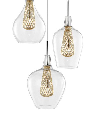 Luces Exclusivas lampa wisząca Zarza 3xG9 złota LE41842
