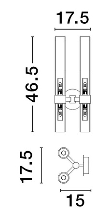 Luces Exclusivas kinkiet LED Acuna G9 4x5W IP20 czarny LE43349
