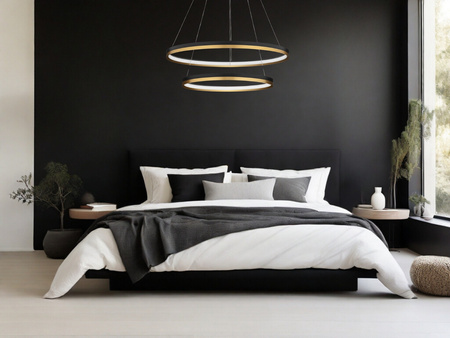 Luces Exclusivas lampa wisząca LED Bane ściemnialna Ø 80 cm 98W 7643lm 3000K IP20 czarno/złota LE43226