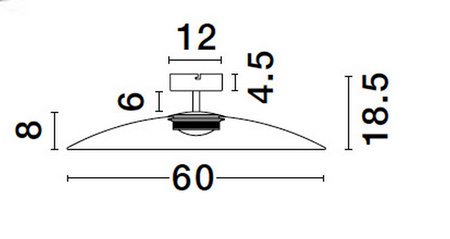 Luces Exclusivas lampa sufitowa LED Peca Ø 60 cm 17W 854lm 3000K IP20 czarno/szara LE44275