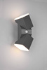 Trio kinkiet zewnętrzny LED z czujnikiem ruchu Avon 2x(7W 800lm 3000K) 14W 1600lm antracytowy IP54 270669242