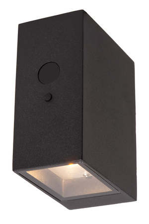 Lucide kinkiet zewnętrzny Bolton LED 1x1W 2850K/3150K IP65 czujnik zmierzchu czarny 15814/01/30