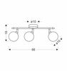 Candellux plafon (reflektorki) Rodia 3xG9 patyna 93-16546