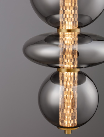 Luces Exclusivas lampa wisząca LED Morros Ø 25,5 cm 27W 3201lm 3000K IP20 złoto/czarna LE44487