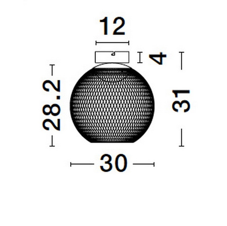 Luces Exclusivas lampa sufitowa LED Rita Ø 30 cm 12W 455lm 3000K IP20 czarna LE44256