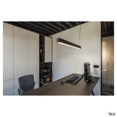 SLV lampa wisząca LED Glenos 43W 3300lm 4000K czarna 1001403