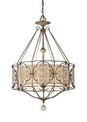 Elstead żyrandol / lampa wisząca Marcella 3xE27 brązowa FE-MARCELLA-P