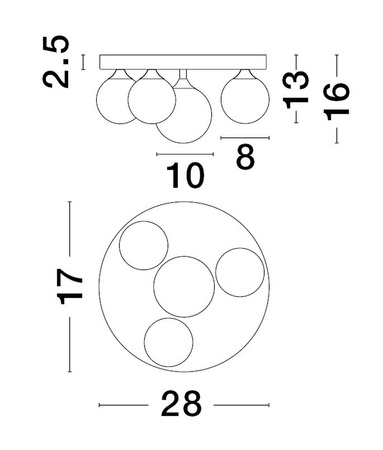 Luces Exclusivas lampa sufitowa LED Baila Ø 28 cm G9 4x5W IP20 czarna LE43378