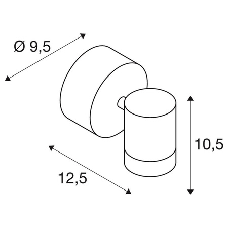 SLV kinkiet (reflektorek) zewnętrzny LED Helia 8W 450lm 3000K antracytowy IP55 233245