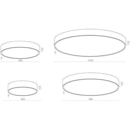 AQForm plafon LED Big Size next 80W 7930lm 4000K switchDIM biały struktura Ø122cm 40239-A940-D9-SW-13