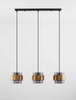 Luces Exclusivas lampa wisząca Vieja 3xΕ27 czarno/złota LE42625