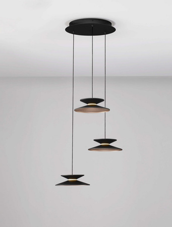 Luces Exclusivas lampa wisząca LED Guanay ściemnialna Ø 42 cm 14W 280lm 3000K IP20 czarno/złota LE44742