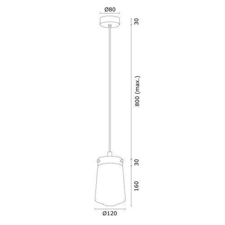 Argon lampa wisząca Pasadena E27 mosiężna 8004