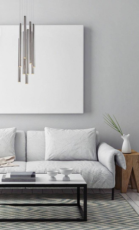 Maxlight lampa wisząca LED Organic I 10x(1W 60lm 3000K) 10W 600lm ściemnialna chrom Ø20cm P0206D