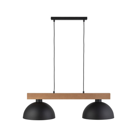 TK Lighting lampa wisząca Oslo 2xE27 czarno/drewniana 4711