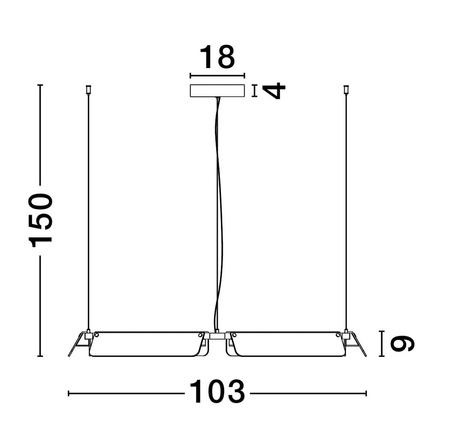 Luces Exclusivas lampa wisząca LED Roca ściemnialna Ø 103 cm 61W 6646lm 3000K IP20 czarno/złota LE44228