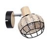 Candellux kinkiet (reflektorek) Tajga E14 czarno/drewniany 91-12197