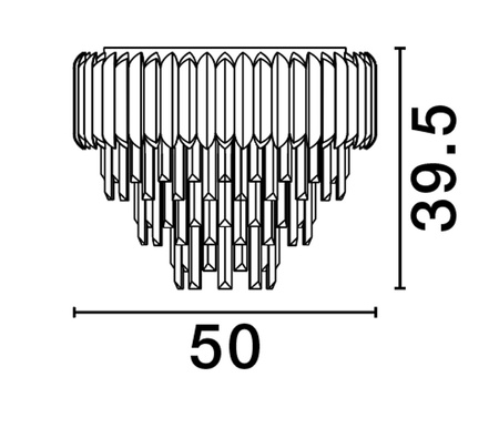 Luces Exclusivas lampa sufitowa LED Acaten Ø 50 cm E14 6x5W IP20 chrom LE43575