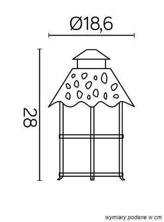 Su-ma latarnia uliczna (głowica) Toledo E27 czarna/patyna IP23 K 1018 R