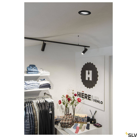 SLV oprawa sufitowa LED Oculus 11W 780lm 2000/3000K 100° ściemnialna czarna Ø12cm (wpuszczana) 1004668