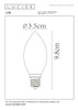 Lucide żarówka LED C35 E14 3W 115LM 2200K ściemnialna bursztynowa 49043/03/62