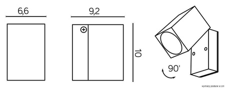 Su-ma kinkiet zewnętrzny Mini GU10 szary IP44 5005 DG