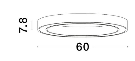 Luces Exclusivas lampa sufitowa LED Milpa ściemnialna Ø 60 cm 40W 2153lm 3000K IP20 biała LE43289