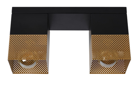 Lucide lampa sufitowa Renate 2x E27/40W czarno/złota 21123/02/02