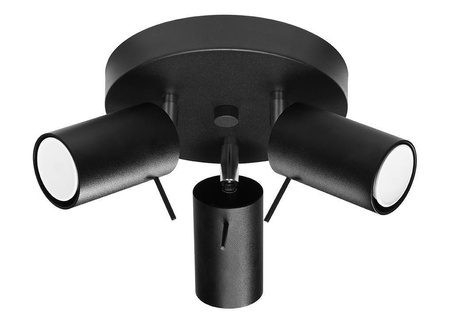 Sollux plafon (reflektorek) Ring 3P 3xGU10 czarny SL.1016