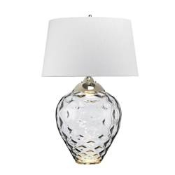 Quintiesse lampka biurkowa Samara 2xE27 + GU10 szara/nikiel Ø51cm QN-SAMARA-TL-LRG-SMK