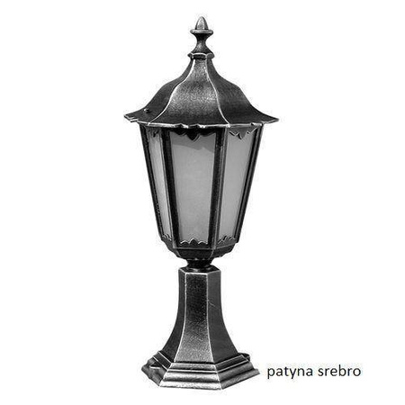 Su-ma lampa stojąca zewnętrzna Retro Classic E27 czarna/patyna 51cm IP43 K 4011/1