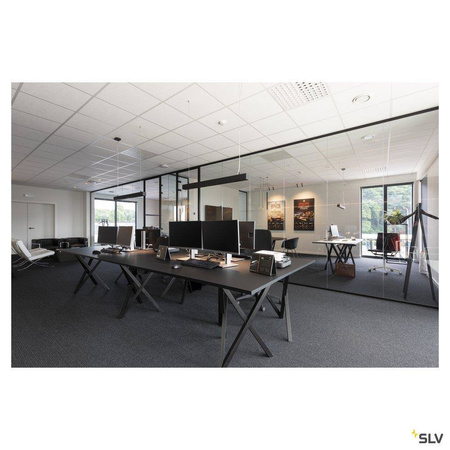 SLV lampa wisząca LED Q-Line 45W 2100lm 3000K belka 1m czarna 1000927