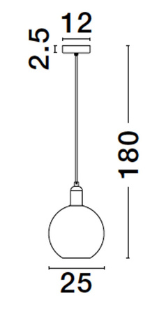 Luces Exclusivas lampa wisząca LED Balche Ø 25 cm E27 1x12W IP20 czarno/złota LE43694