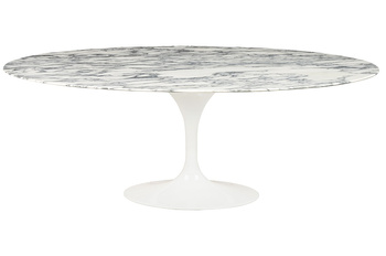 King Home Stół TULIP ELLIPSE MARBLE ARABESCATO 200  biały - marmur, metal RT-335V.ARABESCATO