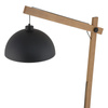 TK Lighting lampa podłogowa Oslo E27 czarno/drewniana 180cm 5582