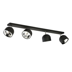 TK Lighting plafon (reflektorki) Altea 4xGU10 czarny/chrom 6521