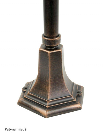 Su-ma lampa stojąca zewnętrzna Kule z koszykiem 200 E27 czarna/patyna 152cm IP43 K 5002/1/KPO OP