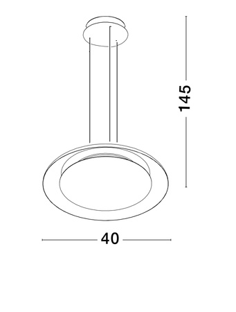 Luces Exclusivas lampa wisząca LED Capinota ściemnialna Ø 40 cm 24W 1208lm 2700-4000K IP20 czarna LE44795