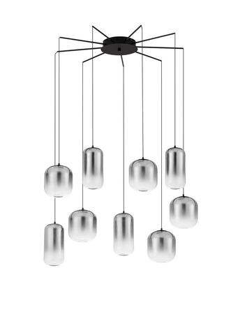 Luces Exclusivas lampa wisząca LED Anuco Ø 82 cm 36W 3766lm 3000K IP20 czarna LE44615